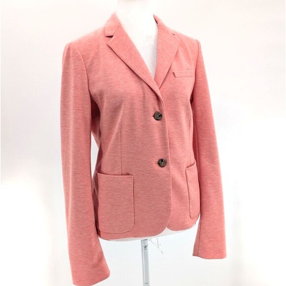 GAP Academy Heathered Pink Classic Button Down Blazer Jacket Pockets Size 10 - Picture 2 of 9